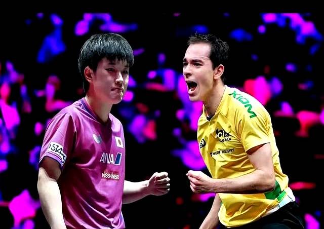 英国乒乓球队翻盘法国乒乓球队，张本智和绝境逆转